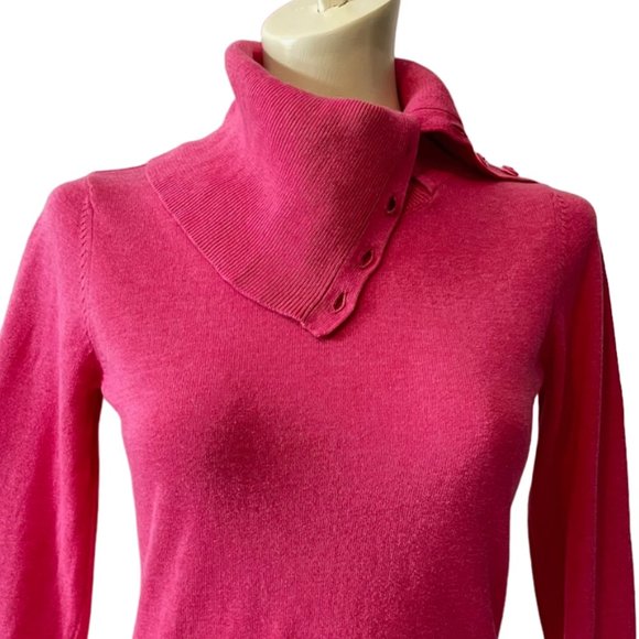 NEW Vintage Esprit Buttons Turtleneck Sweater Preppy Parisian, Size S - Picture 3 of 16
